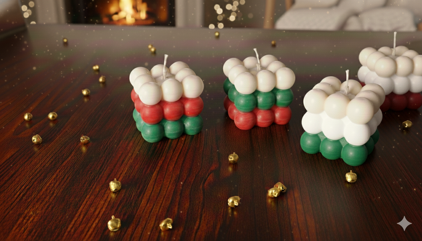 Big Christmas Bubble Candle