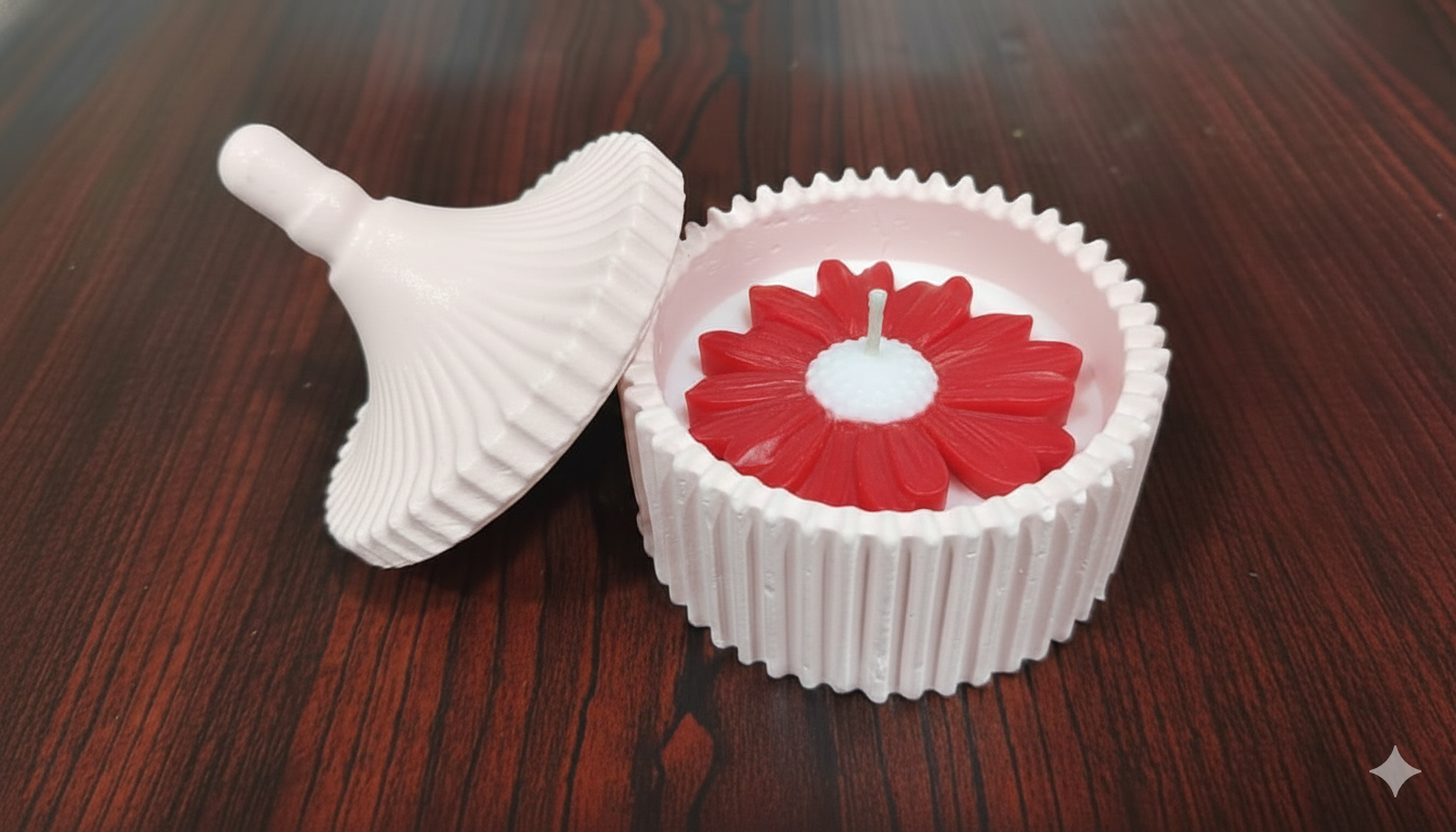 Aesthetic Flower Jar Candle