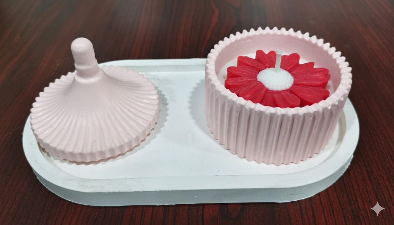 Aesthetic Flower Jar Candle